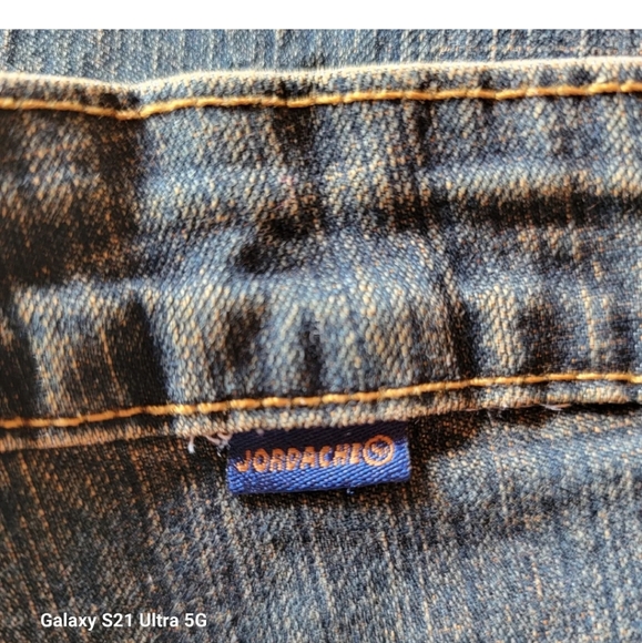 Jordache Hipster Stretch Jeans Vintage Front Zip Only No Buttons Blue Size 13/14 - Picture 7 of 8